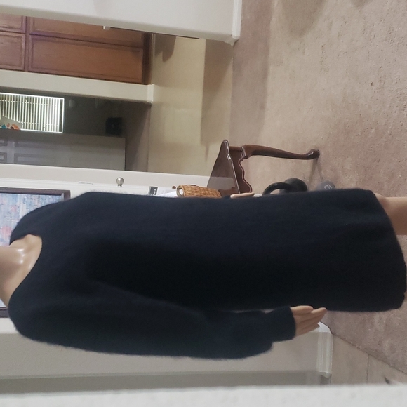 Esprit m angora lambs wool blend fuzzy puff longsleeve scoop front v back - Picture 8 of 11